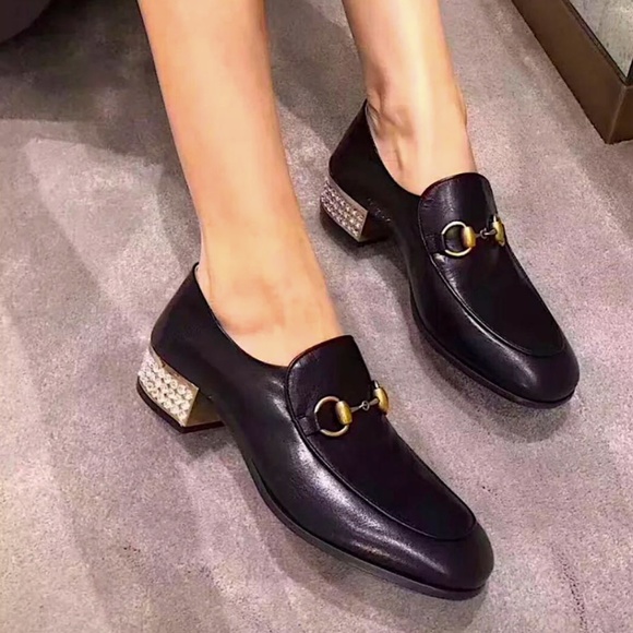 Gucci Horsebit Leather Loafer with Crystals Mules/Slides - Picture 3 of 11